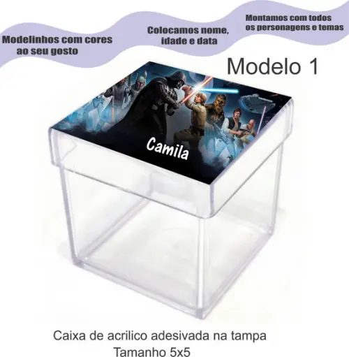 Caixa de Acrílico-starwars