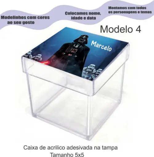 Caixa de Acrílico-starwars