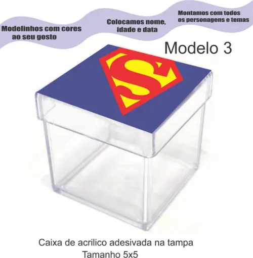 Caixa de Acrílico-super Homem