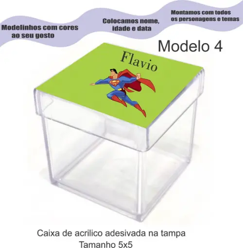 Caixa de Acrílico-super Homem