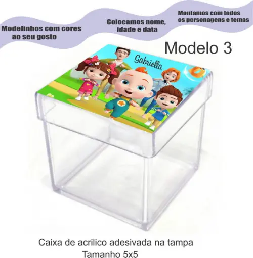 Caixa de Acrílico-super Jojo