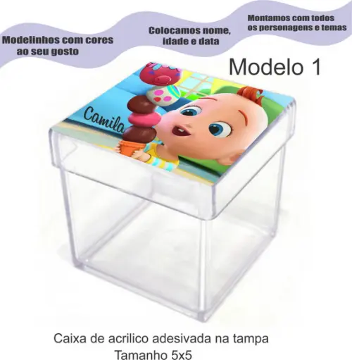 Caixa de Acrílico-super Jojo
