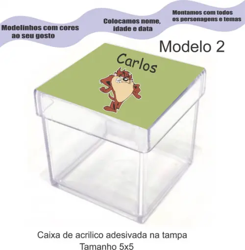 Caixa de Acrílico-taz Mania