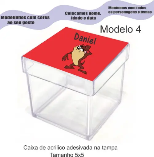 Caixa de Acrílico-taz Mania