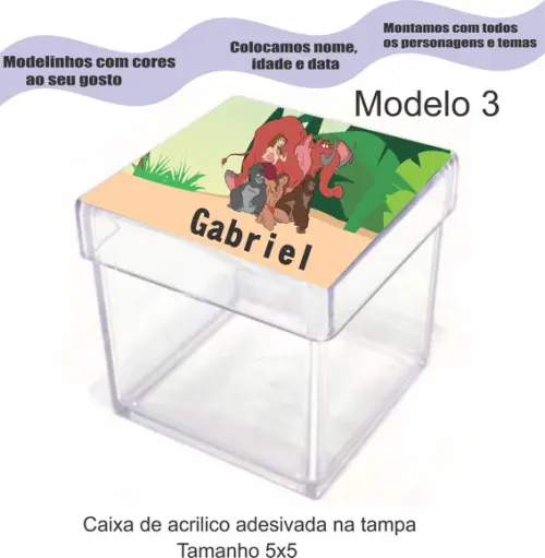 Caixa de Acrílico-tarzan