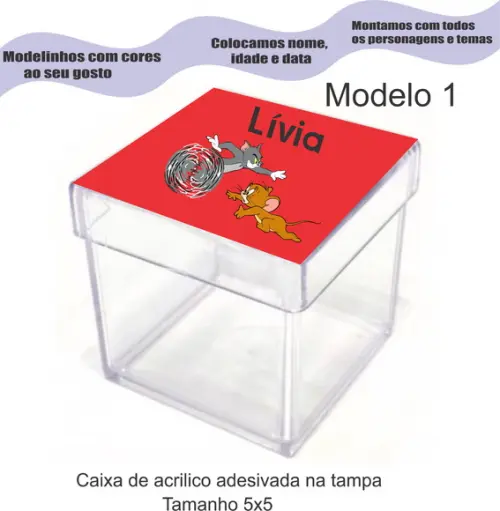 Caixa de Acrílico-tom e Jerry