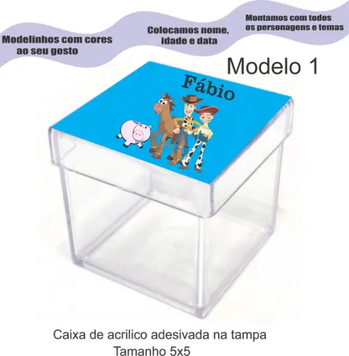 Caixa de Acrílico-toy Story