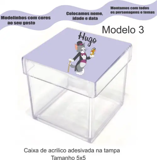 Caixa de Acrílico-tom e Jerry