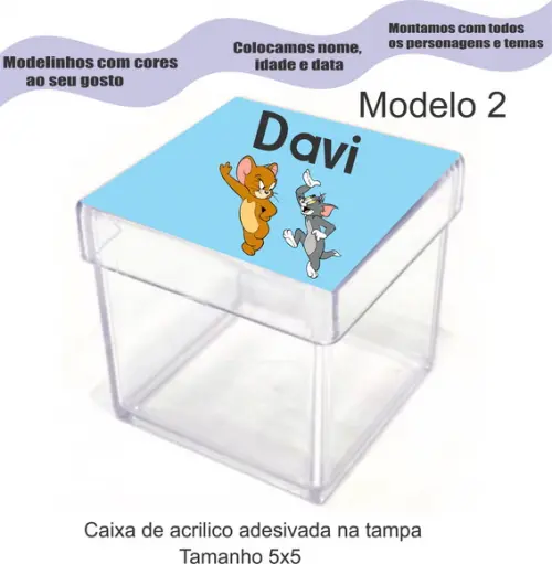 Caixa de Acrílico-tom e Jerry