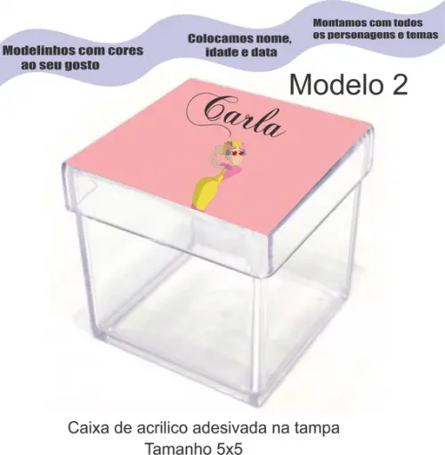Caixa de Acrílico-turma do Chaves