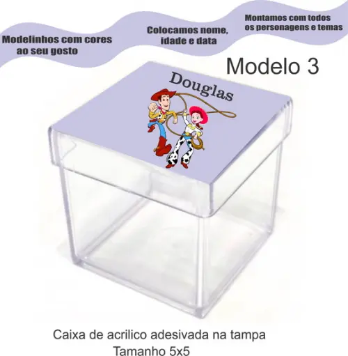 Caixa de Acrílico-toy Story