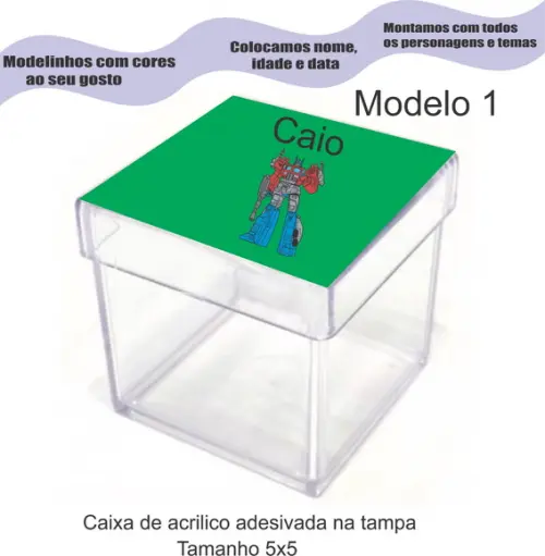 Caixa de Acrílico-transformers