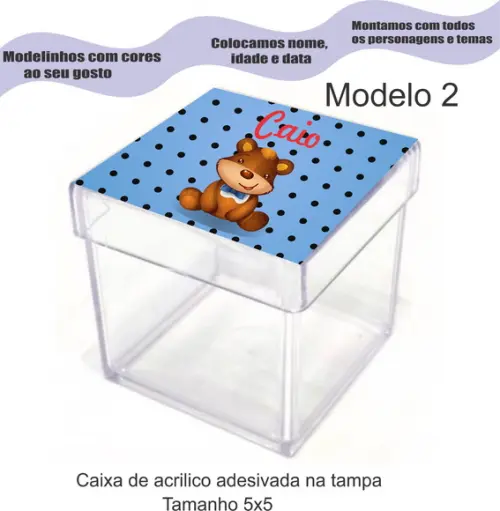 Caixa de Acrílico-ursinho