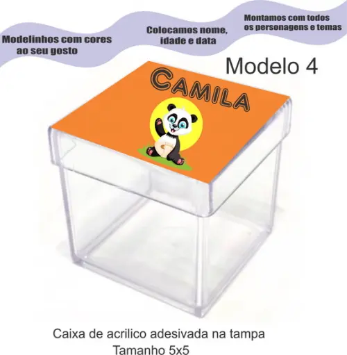 Caixa de Acrílico-ursinho