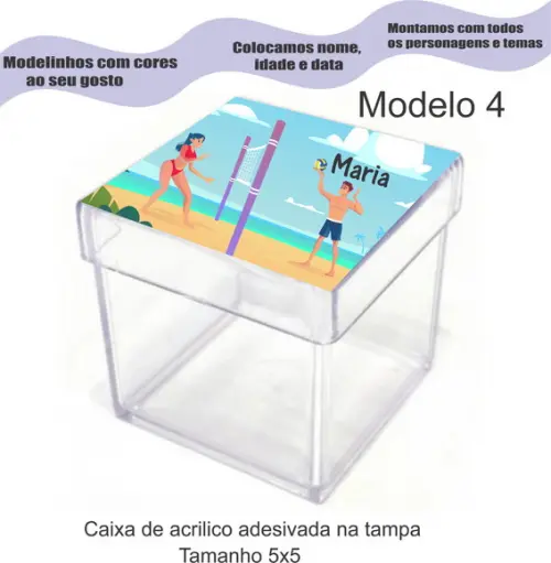 Caixa de Acrílico-volei
