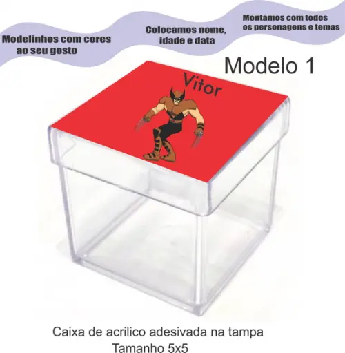 Caixa de Acrílico-x Mens
