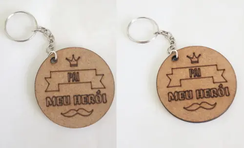 Chaveiro mdf 3mm-corte e Gravação a Laser