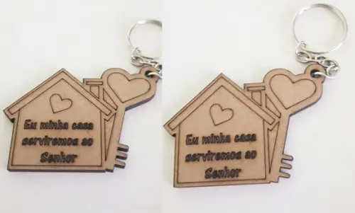 Chaveiro mdf 3mm-corte e Gravação a Laser