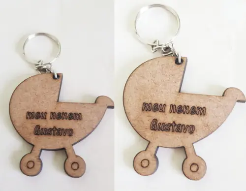 Chaveiro mdf 3mm-corte e Gravação a Laser