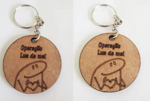 Chaveiro mdf 3mm-corte e Gravação a Laser