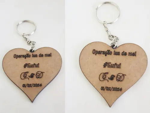 Chaveiro mdf 3mm-corte e Gravação a Laser