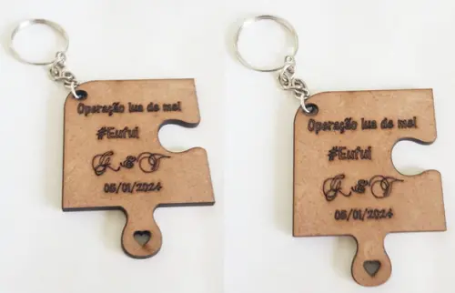 Chaveiro mdf 3mm-corte e Gravação a Laser