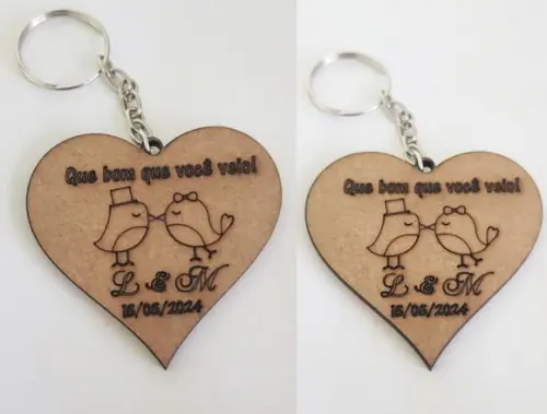 Chaveiro mdf 3mm-corte e Gravação a Laser