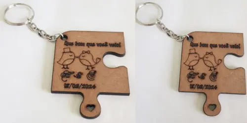 Chaveiro mdf 3mm-corte e Gravação a Laser