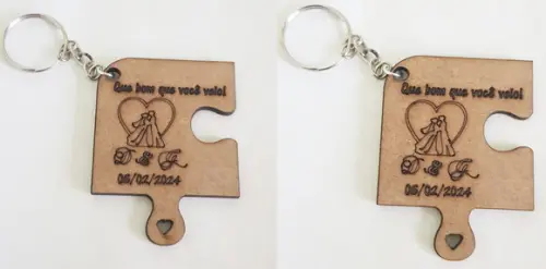 Chaveiro mdf 3mm-corte e Gravação a Laser