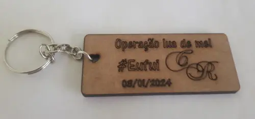 Chaveiro mdf 3mm-corte e Gravação a Laser
