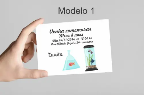 Convite 10x7 - Aquário