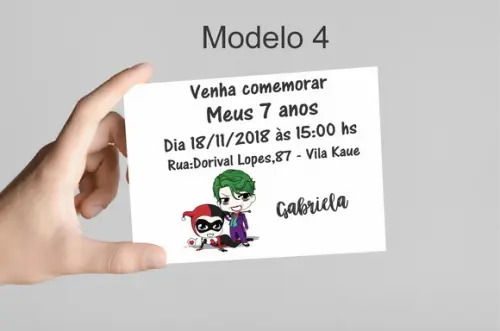 Convite 10x7 - Arlequina