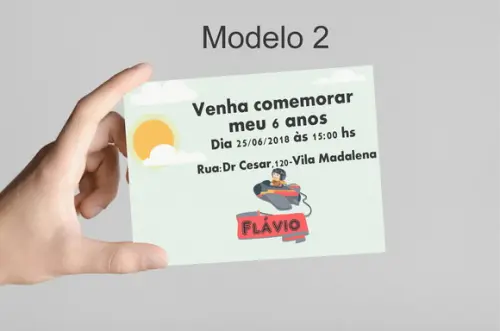Convite 10x7 - Aviador