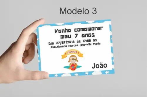 Convite 10x7 - Aviador