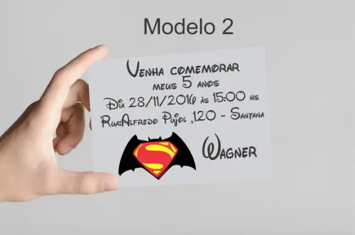 Convite 10x7 - Batman