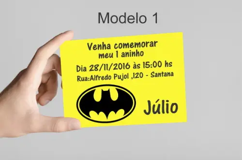 Convite 10x7 - Batman