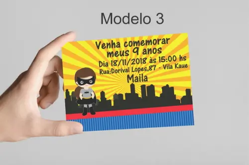 Convite 10x7 - Batman