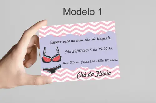 Convite 10x7 - Chá de Lingerie