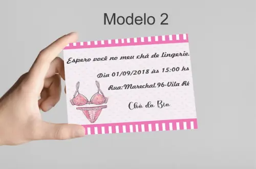 Convite 10x7 - Chá de Lingerie