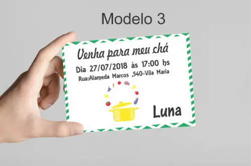 Convite 10x7 - Chá de Cozinha/panela