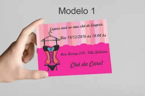 Convite 10x7 - Chá de Lingerie