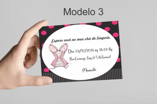 Convite 10x7 - Chá de Lingerie