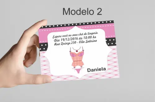Convite 10x7 - Chá de Lingerie