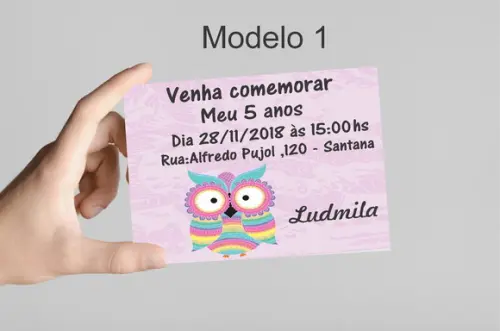 Convite 10x7 - Coruja