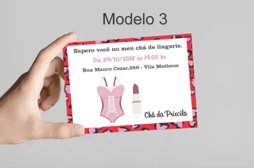 Convite 10x7 - Chá de Lingerie