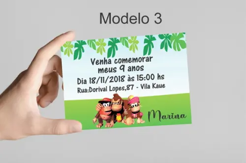 Convite 10x7 - Donkey Kong