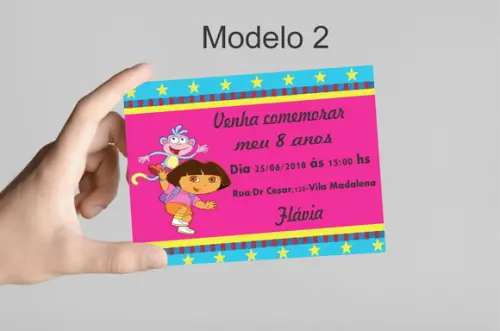 Convite 10x7 - Dora Aventureira