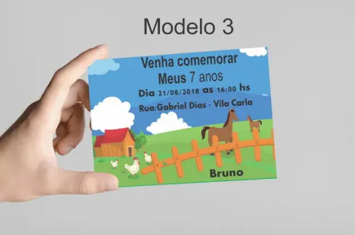 Convite 10x7 - Fazendinha