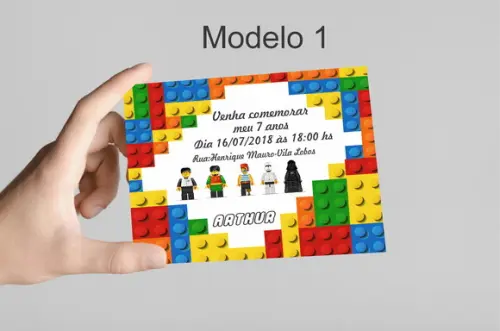 Convite 10x7 - Lego
