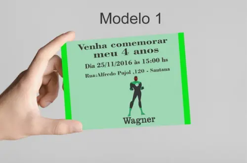 Convite 10x7 - Lanterna Verde